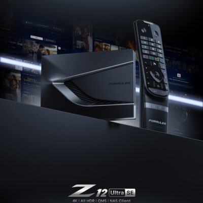 Formuler Z12 Ultra SE met BT3-afstandsbediening voor een televisiescherm