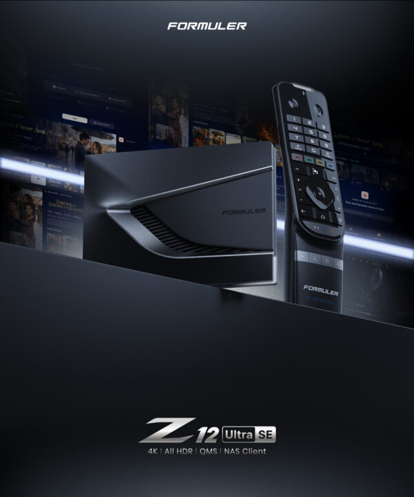 Formuler Z12 Ultra SE met BT3-afstandsbediening voor een televisiescherm